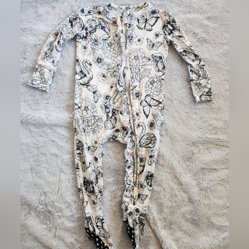 3-6Mo Posh Peanut Junie Ruffle Footie